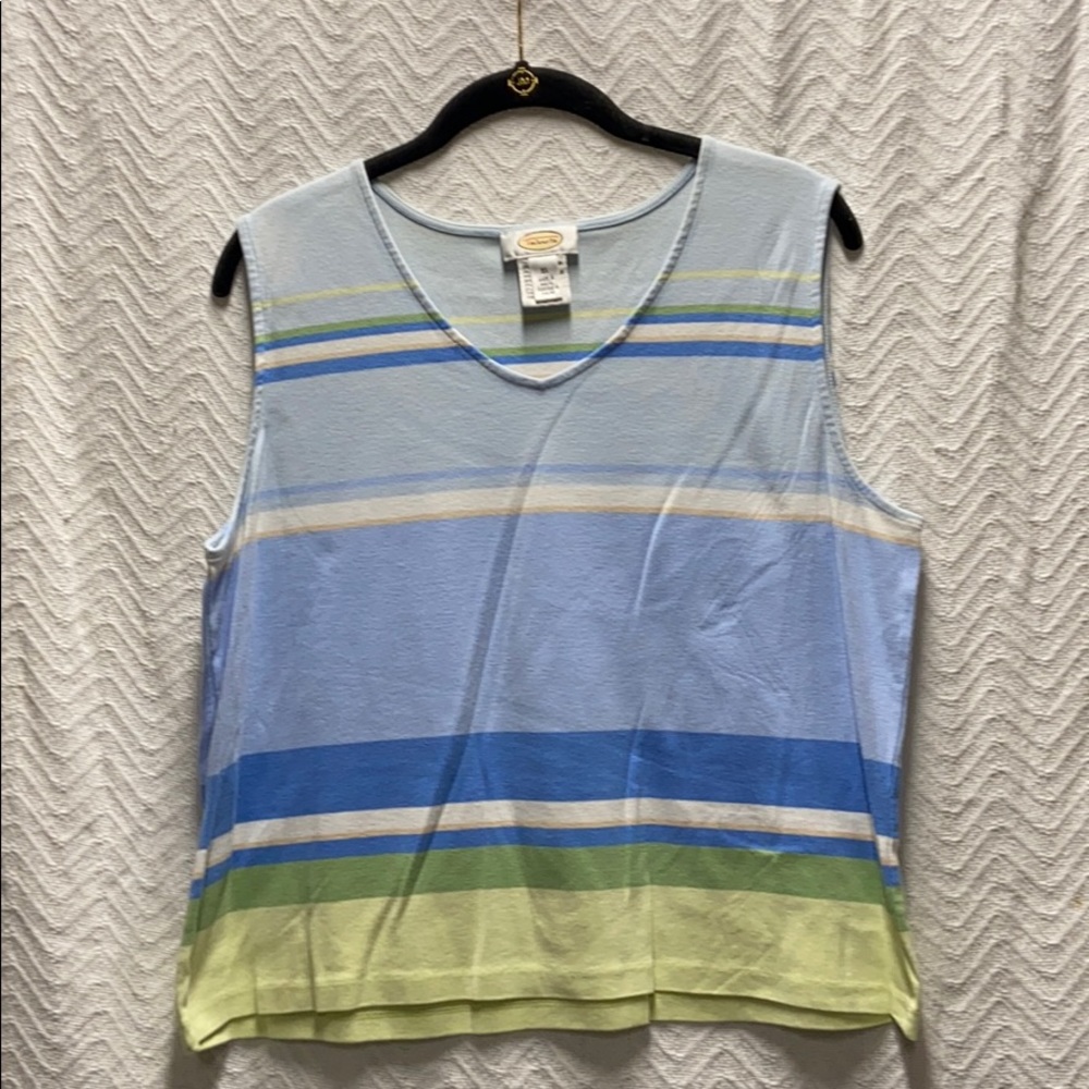 Talbots size XL striped tank top